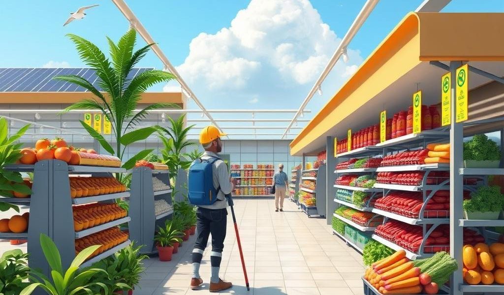 Redução de custos supermercados energia solar